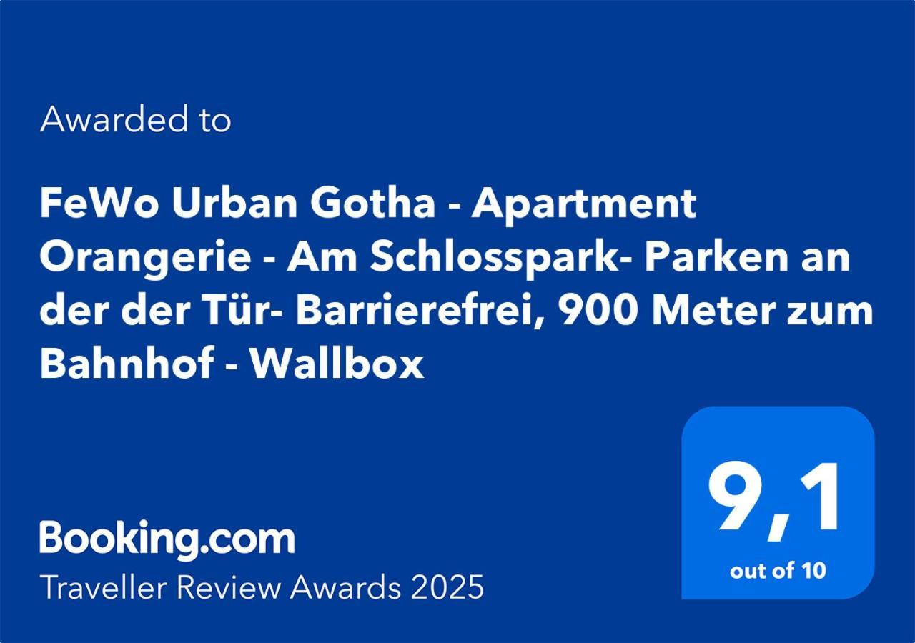 Fewo Urban Gotha - Apartment Orangerie - Am Schlosspark- Parken An Der Der Tuer- Barrierefrei, 900 Meter Zum Bahnhof - Wallbox Eksteriør bilde